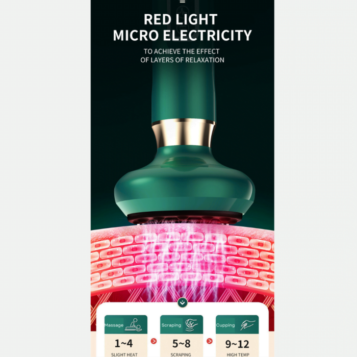 cupping gua-sha red light therapy with 12 massage levels