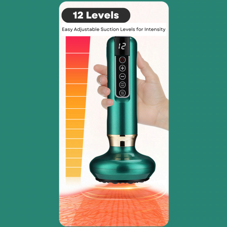 3 in 1 Cupping Gua-Sha Massager with Infrared Heating 21 12 intensity levels in one device for cupping massage scraping