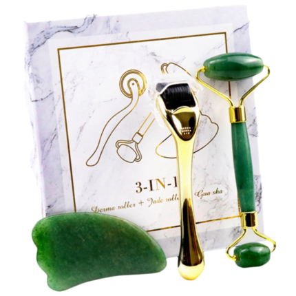 3 in 1 micro-needle jade roller set