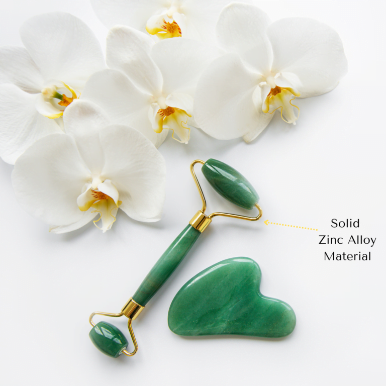 3 in 1 micro-needle jade roller set- jade roller and gua-sha scraping tool