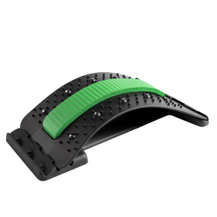 Back stretcher and massager-green color