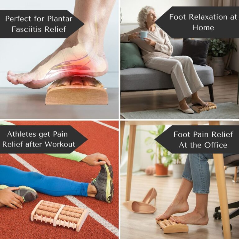 FasciaFix Wooden Foot Roller-use anywhere for athletes, at the office, at home, for pain relief